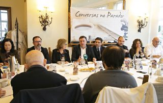 O presidente da Deputación da Coruña, Valentín González Formoso en Conversas do Parador de Ferrol