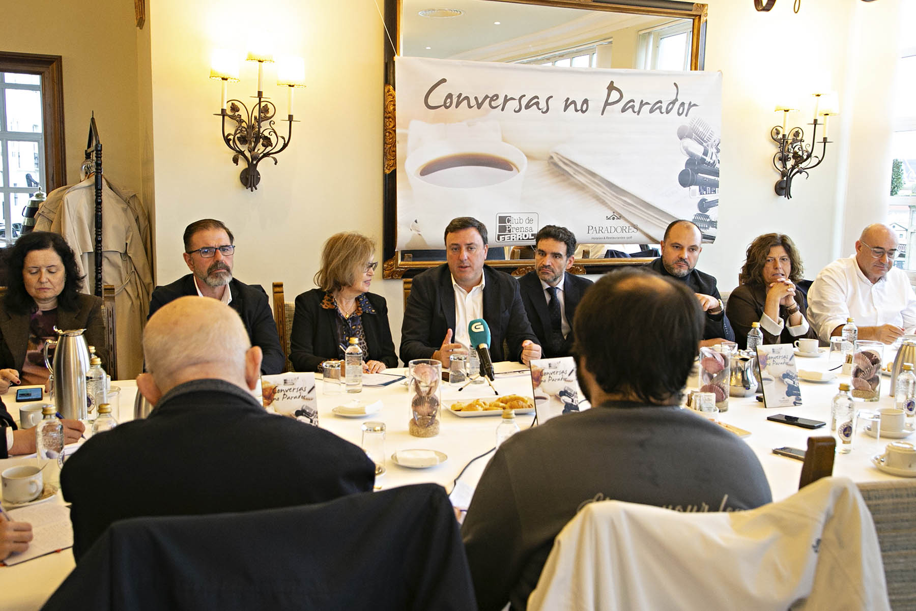 O presidente da Deputación da Coruña, Valentín González Formoso en Conversas do Parador de Ferrol