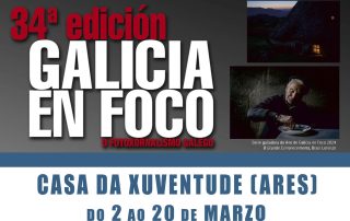 Cartaz de Galicia en Foco na Casa da Juventude, en Ares