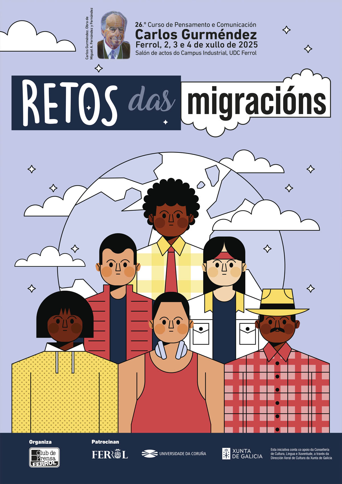Cartaz do 26.º Curso de Pensamento e Comunicación Carlos Gurméndez